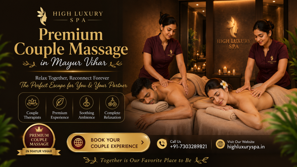 Premium Couple Massage in Mayur Vihar