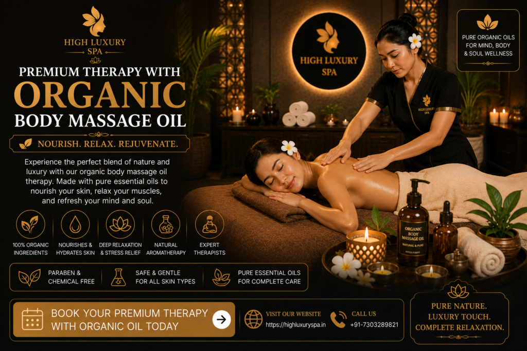 Premium Therapy with Organic Body Massage Oil
